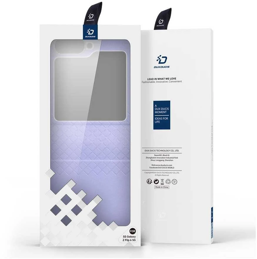Dėklas Dux Ducis Bril Samsung F741 Z Flip6/F761 Z Flip7 FE violetinis