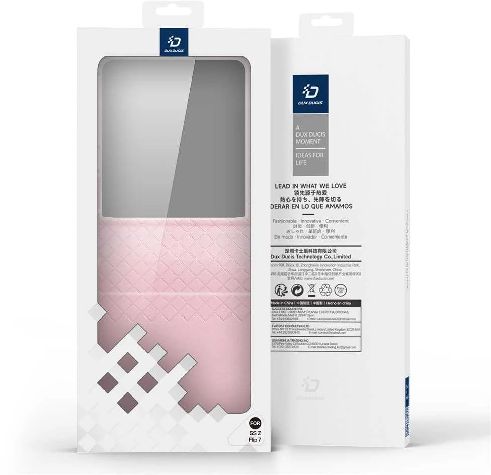 Dėklas Dux Ducis Bril Samsung F741 Z Flip6/F761 Z Flip7 FE rožinis