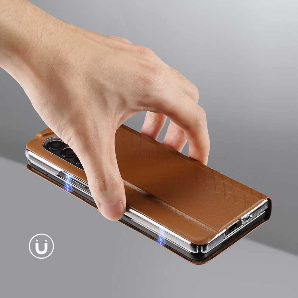Dėklas Oem Dux Ducis "Bril" skirtas Samsung F936 Z Fold4 rudas