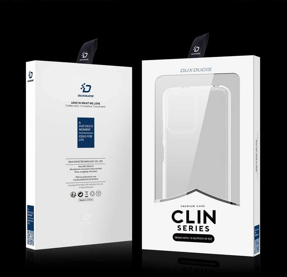 Dėklas Dux Ducis Clin Xiaomi Redmi Note 12 Pro+ 5G skaidrus