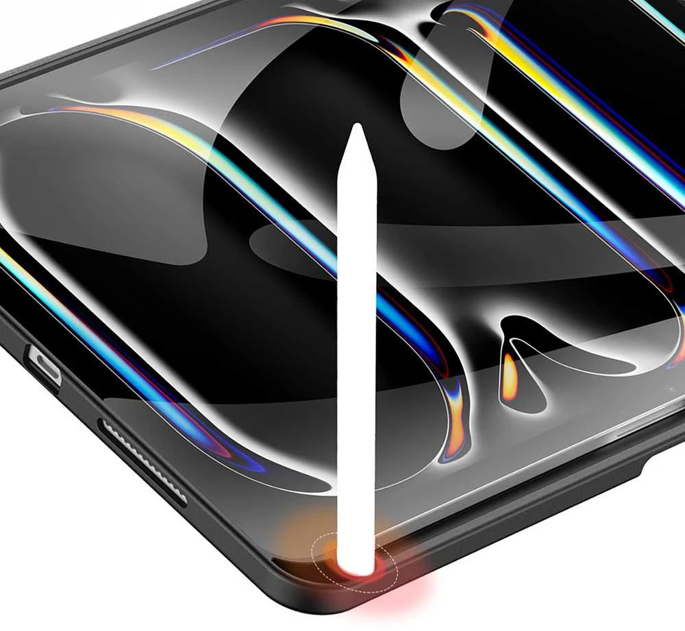 DUX DUCIS dėklas DOMO sulenkiamas su pieštuko laikikliu skirtas Apple iPad Pro 11 (2024) juodos spalvos