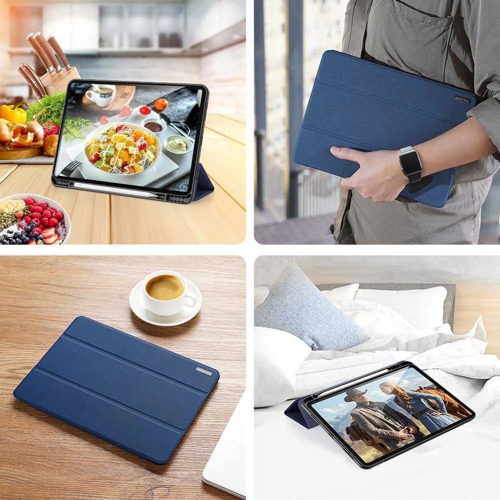 Dėklas Dux Ducis Domo Apple iPad Pro 12.9 2020/2021/2022 tamsiai mėlynas
