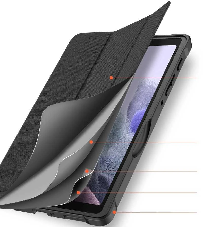 Dėklas Dux Ducis Domo Samsung T220/T225 Tab A7 Lite 8.7 2021 juodas