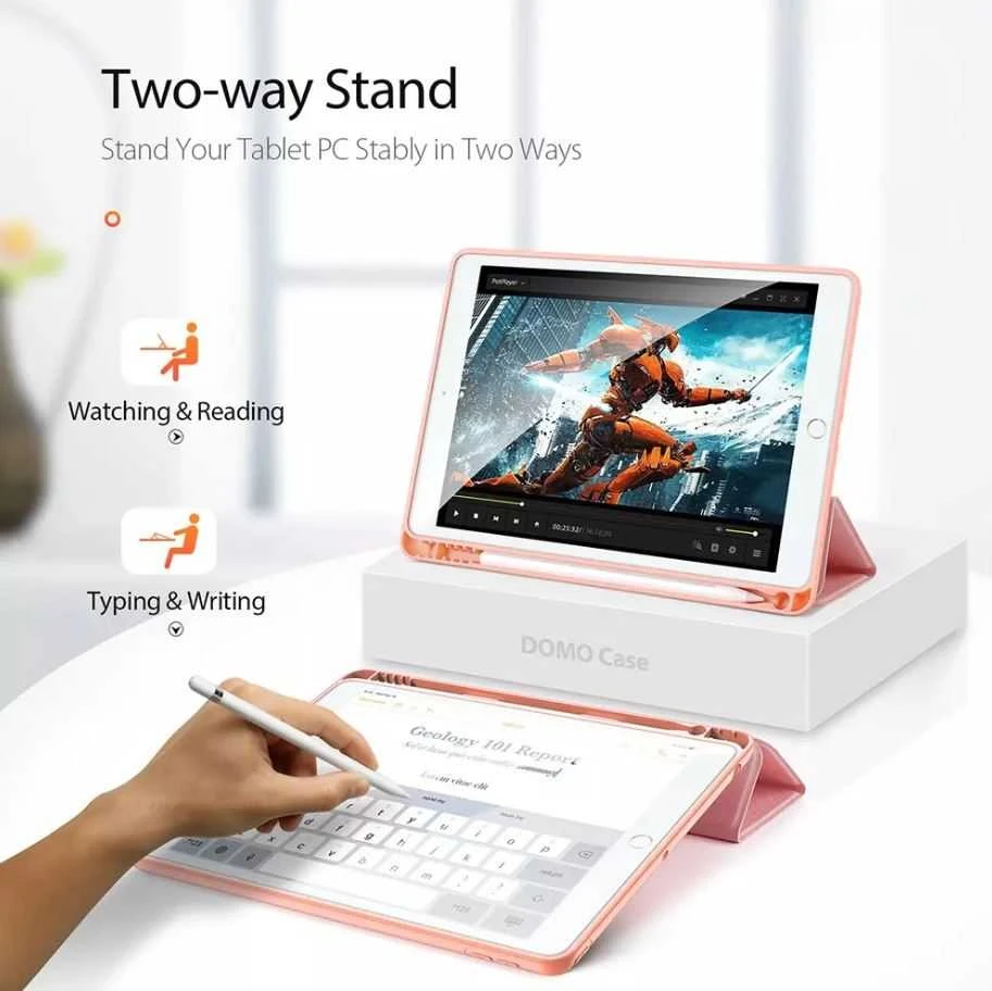 Dėklas Dux Ducis Domo Samsung X910/X916 Tab S9 Ultra rožinis