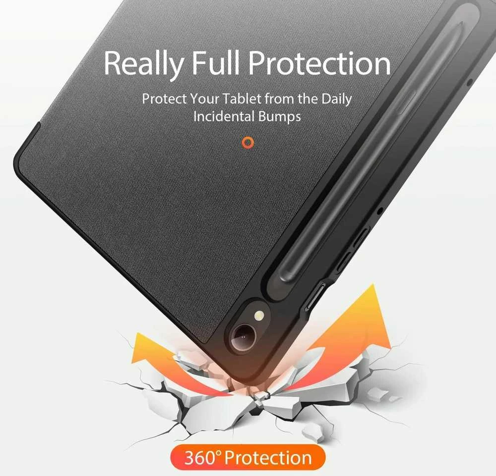 Dėklas Dux Ducis Domo Samsung X400/X406 Tab S10 Lite/X520/X526 Tab S10 FE/X510/X516 Tab S9 FE juodas