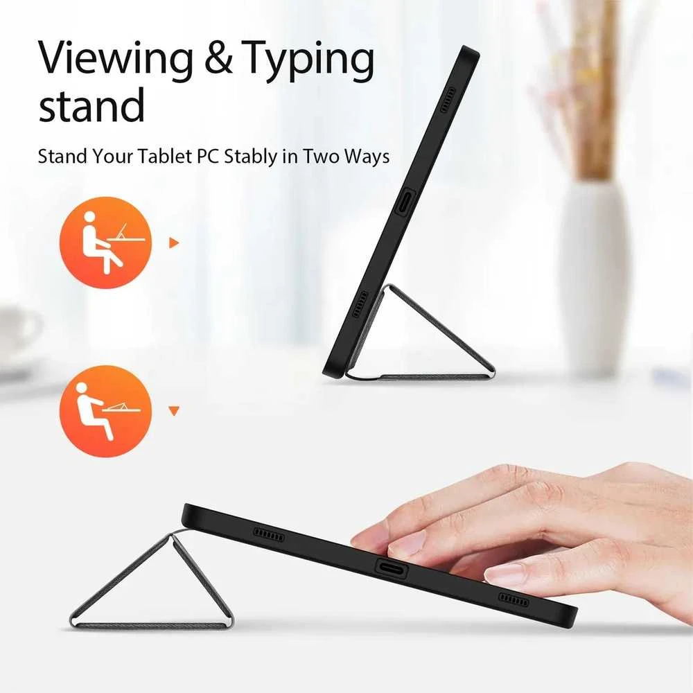 Dėklas Dux Ducis Domo Samsung X400/X406 Tab S10 Lite/X520/X526 Tab S10 FE/X510/X516 Tab S9 FE juodas