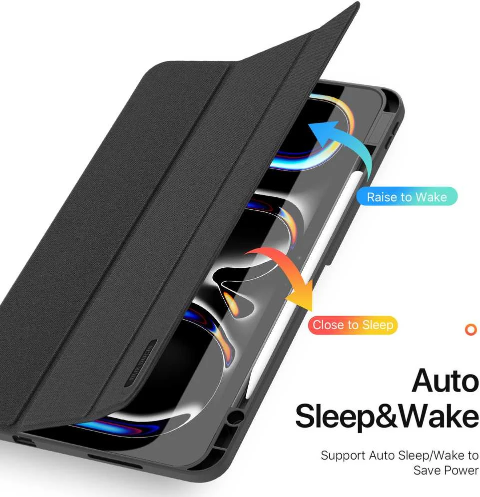 „Dux Ducis Domo“ su „Flip“ ir „Smart Sleep“, skirta „Xiaomi Redmi Pad Pro“ (4G/5G) / „Poco Pad 12.1“ – juodos spalvos