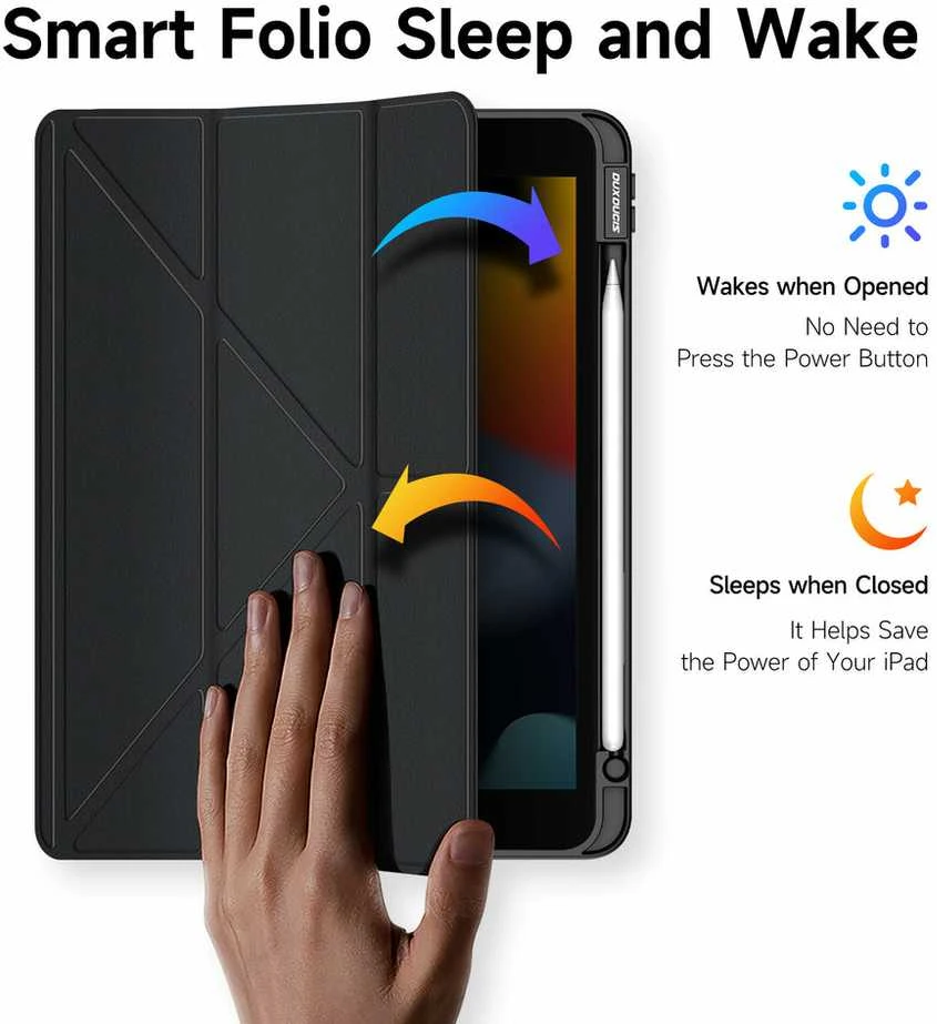 DUX DUCIS dėklas MAGI su pieštuko laikikliu iPad Pro 13 (2024) juodas