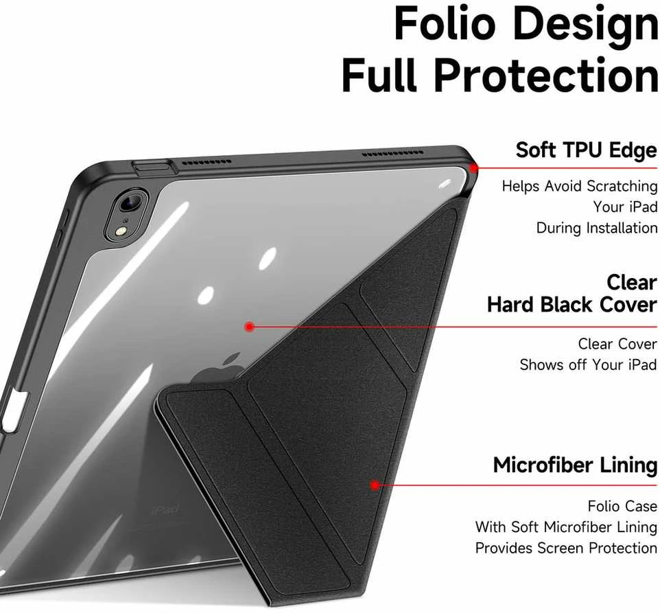 DUX DUCIS dėklas MAGI su pieštuko laikikliu iPad Pro 13 (2024) juodas