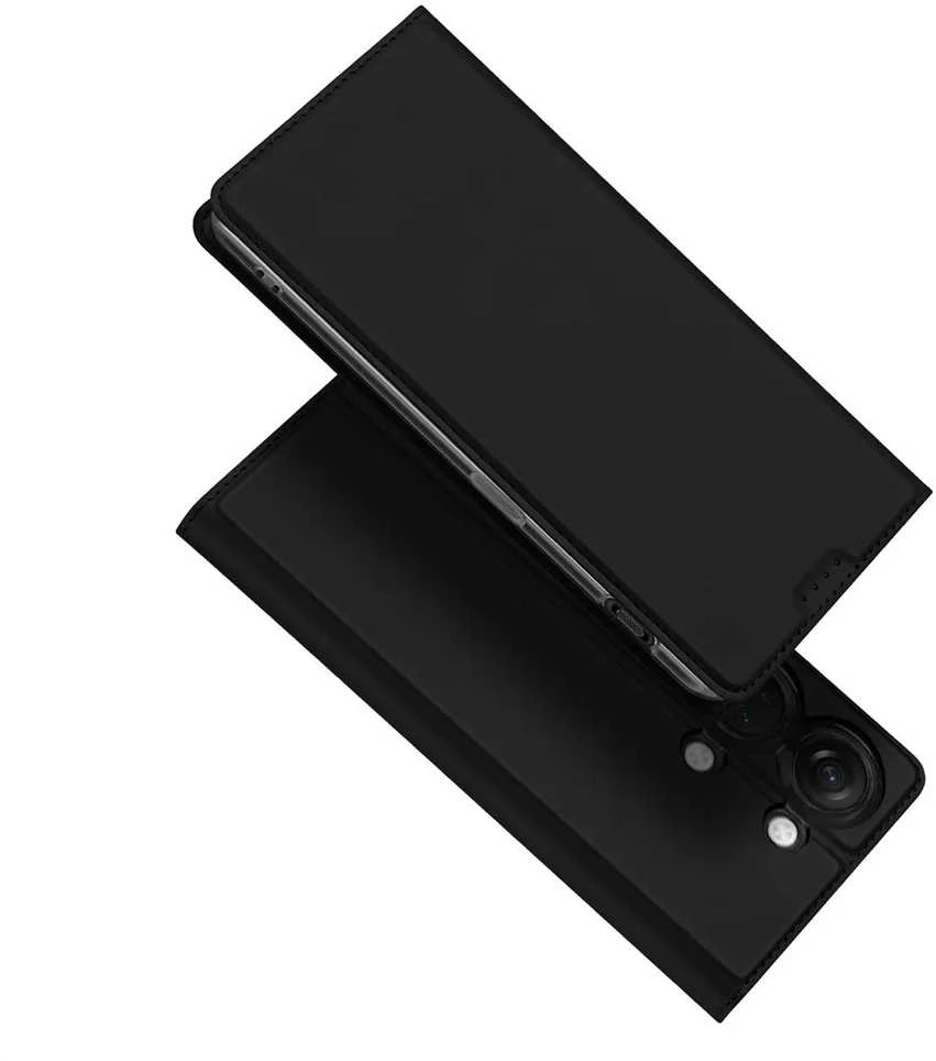 Dux Ducis Skin Pro atverčiamas and card slot OnePlus Nord 3 / Ace 2V - dėklas telefonui juodos spalvos
