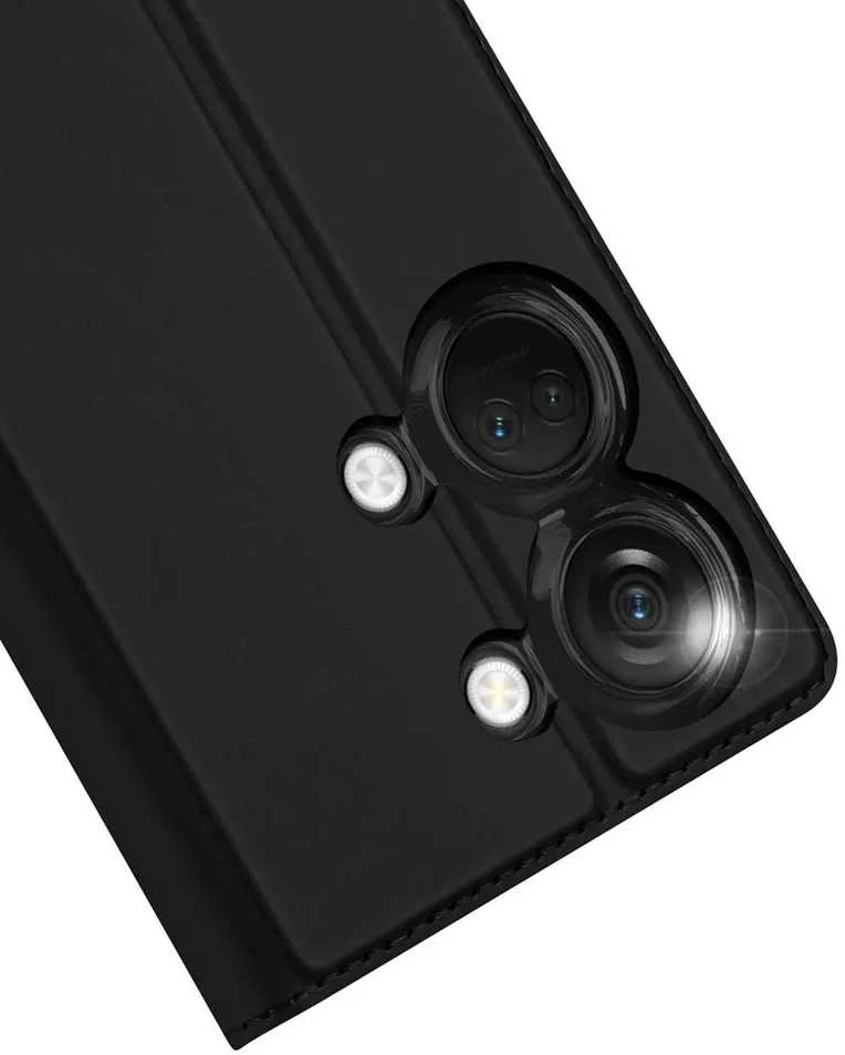Dux Ducis Skin Pro atverčiamas and card slot OnePlus Nord 3 / Ace 2V - dėklas telefonui juodos spalvos