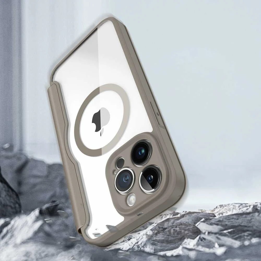 Dux Ducis Skin X Pro dėklas skirtas Apple iPhone 14 Pro Max, smėlio spalvos