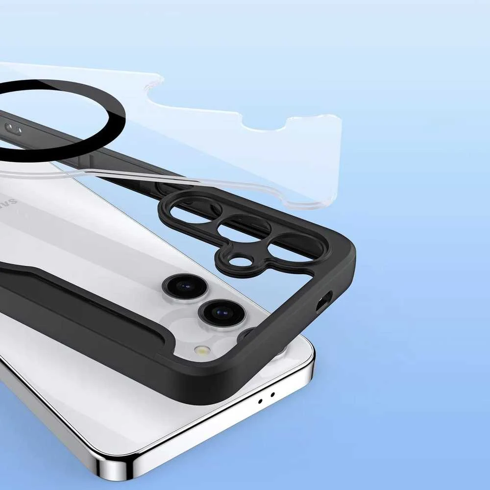 Dux Ducis Skin X Pro magnetic ring / stand Samsung S24 - dėklas telefonui juodos spalvos