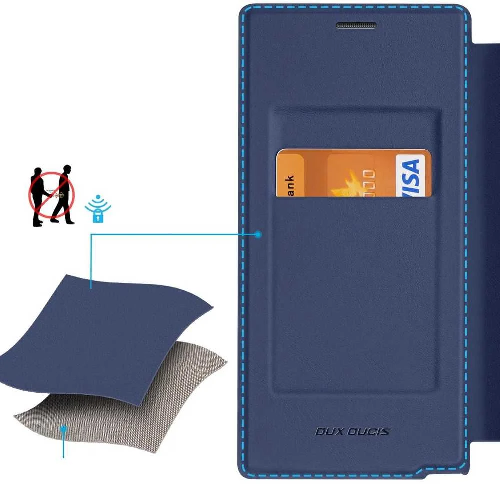 Dux Ducis Skin X Pro magnetic ring / su stoveliu Samsung S24 Ultra - dėklas telefonui mėlynos spalvos