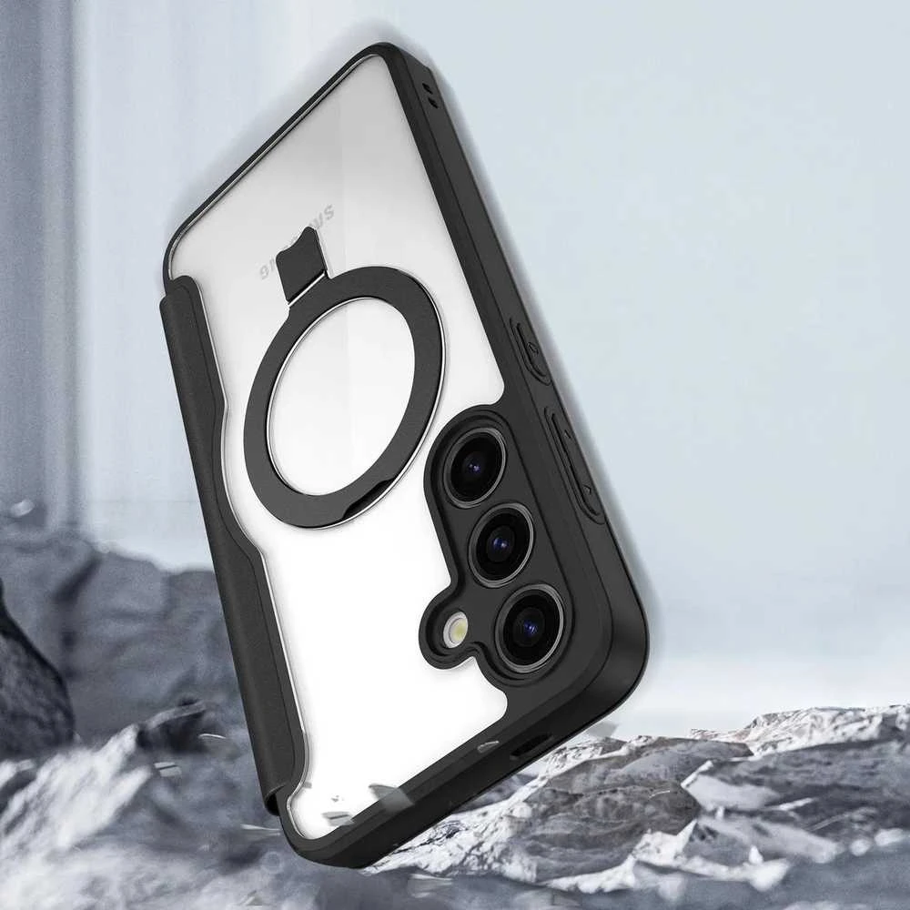 Dux Ducis Skin X Pro magnetic ring / stand for Samsung S24 Plus - dėklas telefonui juodos spalvos