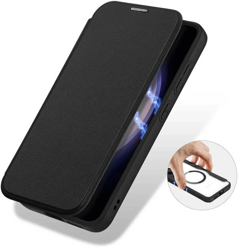 Dux Ducis Skin X Pro magnetic ring / stand Samsung S24 - dėklas telefonui juodos spalvos