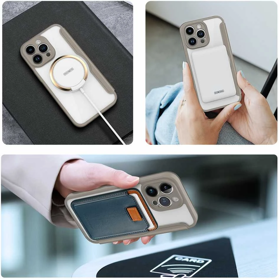 Dux Ducis Skin X Pro dėklas skirtas Apple iPhone 14 Pro Max, smėlio spalvos