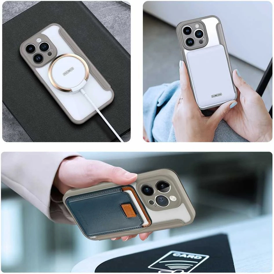 Dux Ducis Skin X Pro dėklas skirtas Apple iPhone 14 Pro, smėlio spalvos