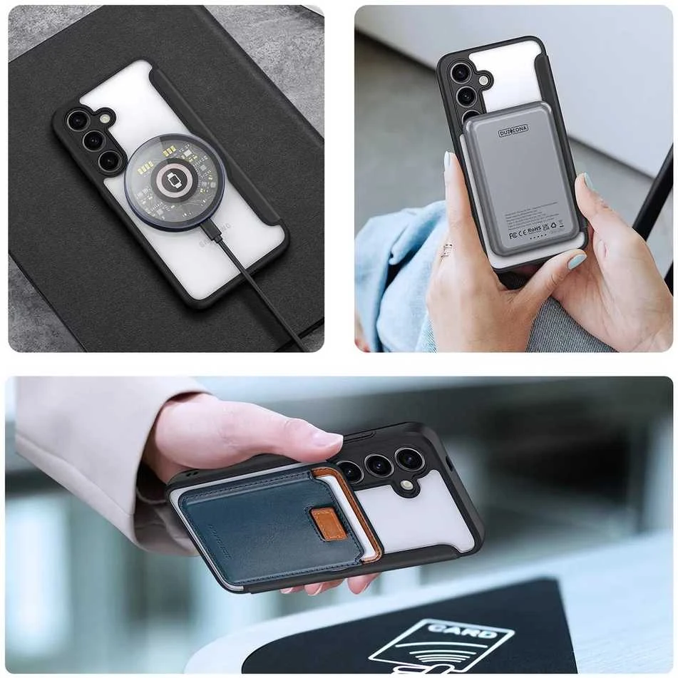 Dux Ducis Skin X Pro magnetic ring / stand for Samsung S24 Plus - dėklas telefonui juodos spalvos
