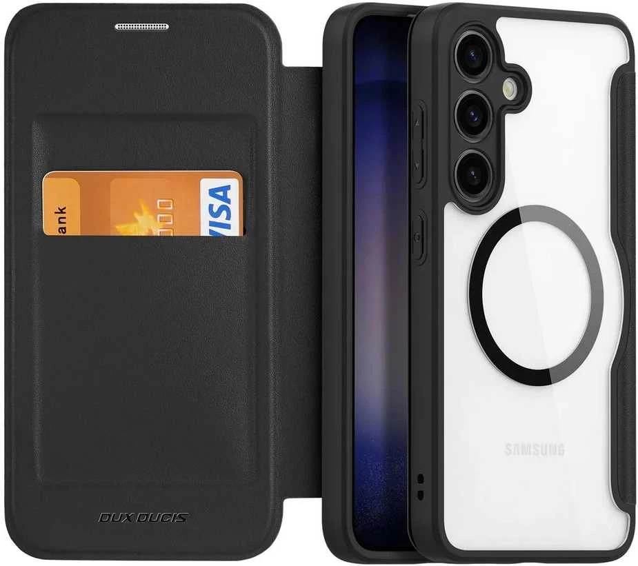 Dux Ducis Skin X Pro magnetic ring / stand Samsung S24 - dėklas telefonui juodos spalvos