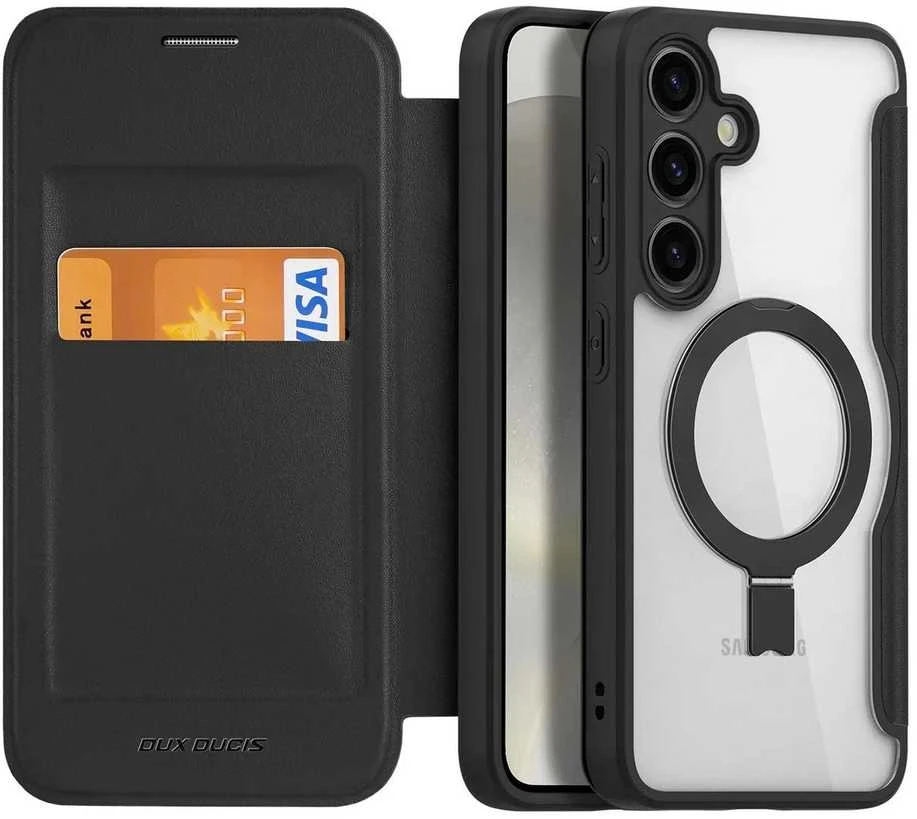 Dux Ducis Skin X Pro magnetic ring / stand for Samsung S24 Plus - dėklas telefonui juodos spalvos