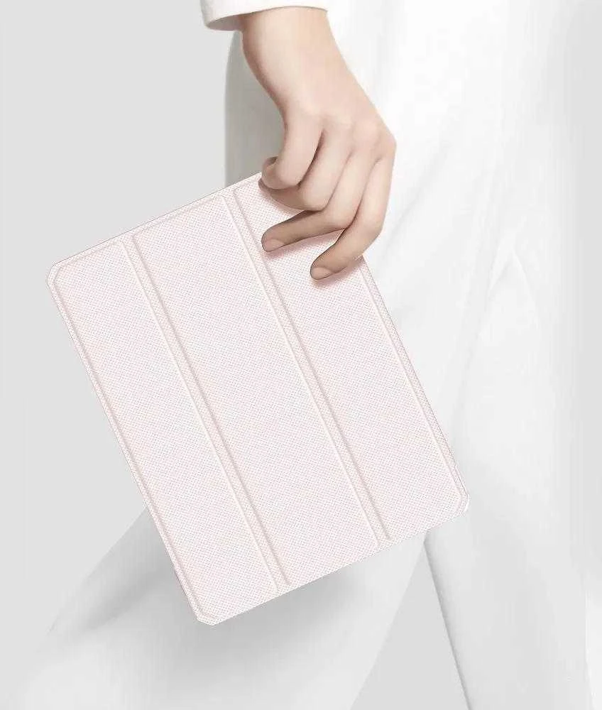 Dux Ducis Toby Armored Flip Smart iPad Air 2020/2022 Apple Pieštukas Holder Rožinė