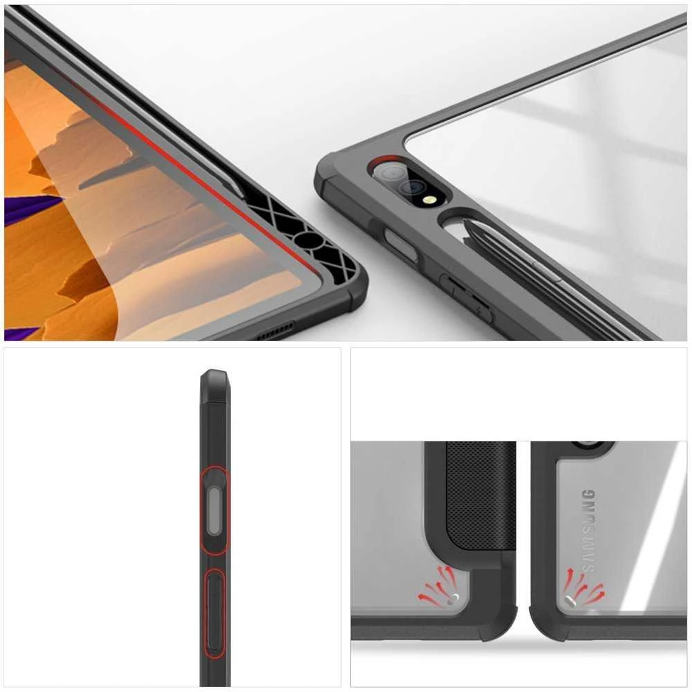 Dėklas Dux Ducis Toby Samsung X700/X706 Tab S8/T870/T875/T876 Tab S7 juodas