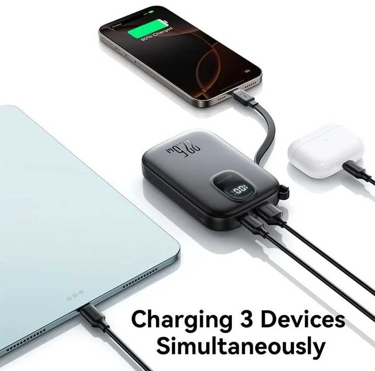 Išorinė baterija Power Bank Joyroom JR-PBF17 22.5W with USB-C cable 10000mAh juoda