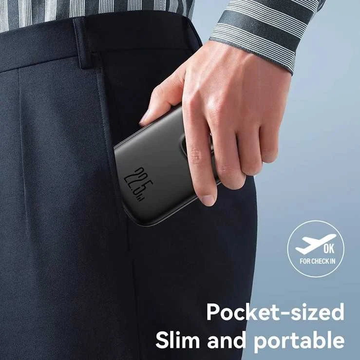 Išorinė baterija Power Bank Joyroom JR-PBF17 22.5W with USB-C cable 10000mAh juoda