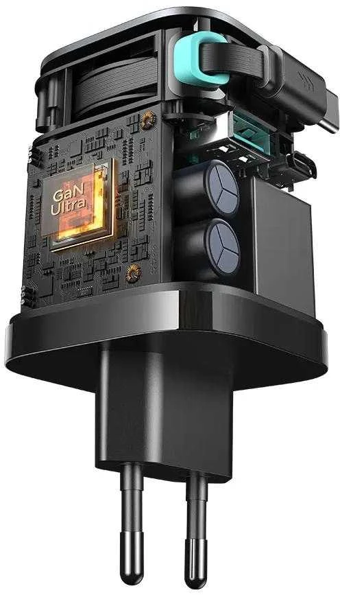 Maitinimo įkroviklis su ištraukiamu kabeliu 65W Joyroom TCL02 GaN
