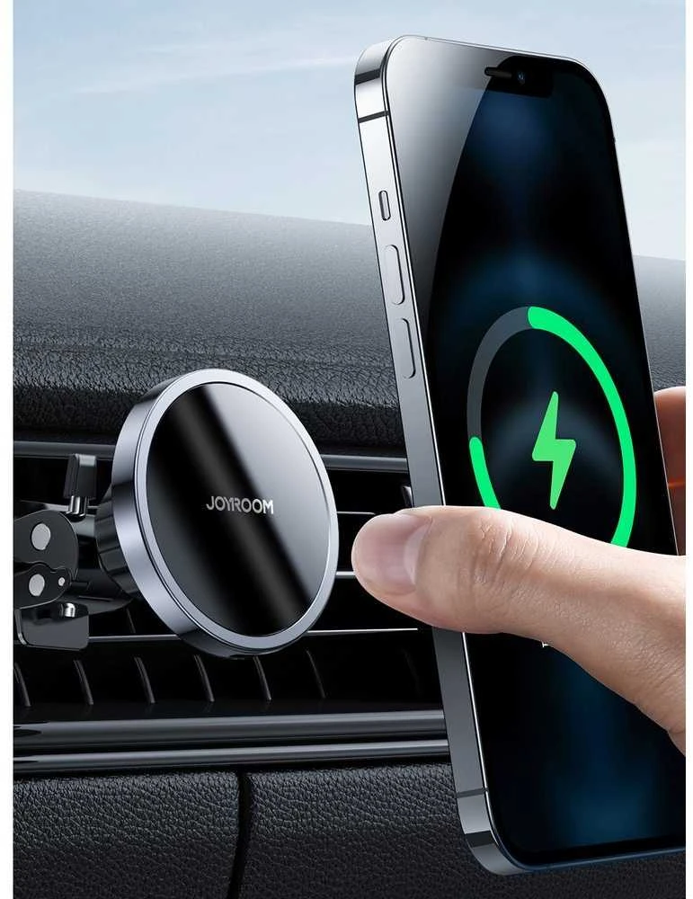 Automobilinis laikiklis-įkroviklis Joyroom JR-ZS240 MagSafe 15W juodas