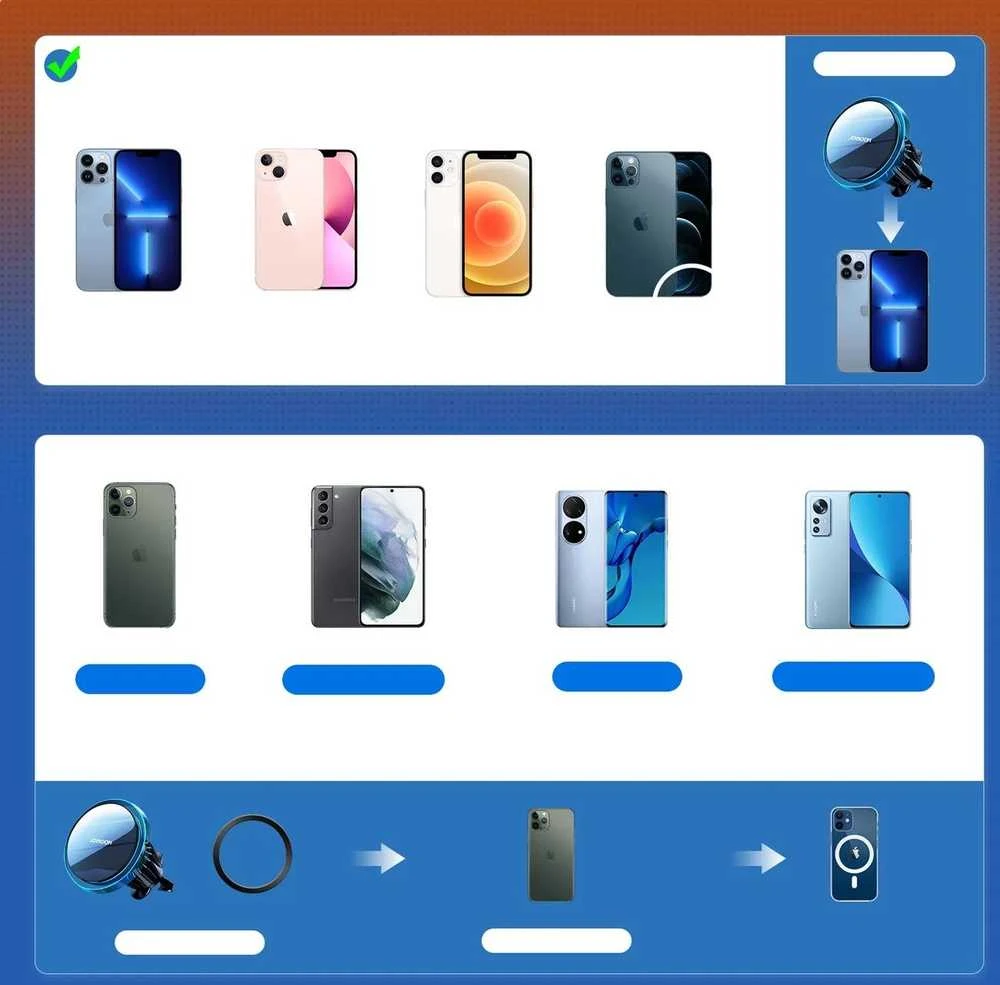 Automobilinis laikiklis-įkroviklis Joyroom JR-ZS291 15W MagSafe magnetinis, juodas