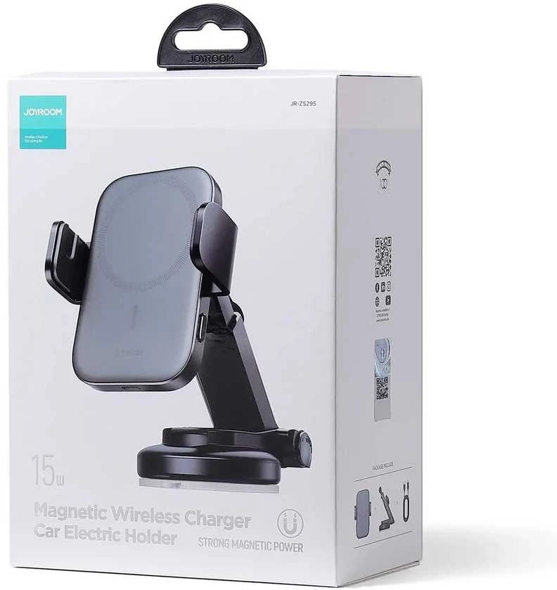 Automobilinis laikiklis-įkroviklis Joyroom JR-ZS295 15W MagSafe juodas
