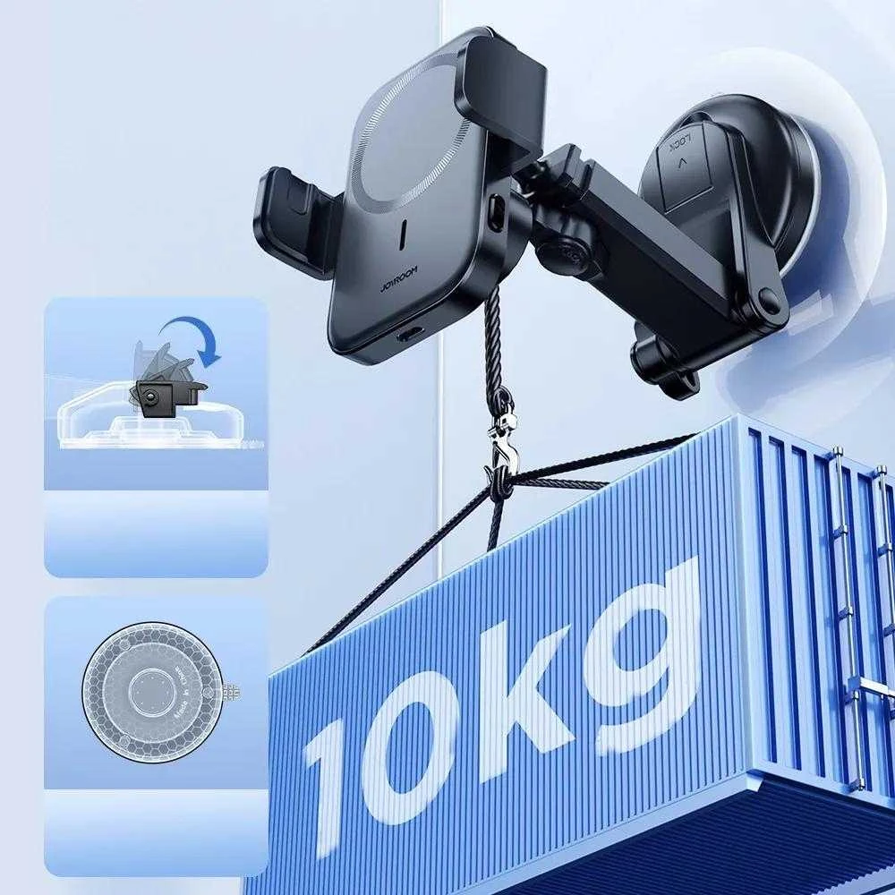 Automobilinis laikiklis-įkroviklis Joyroom JR-ZS295 15W MagSafe juodas