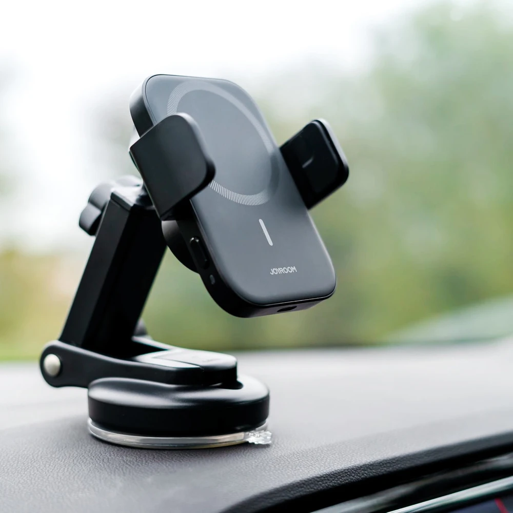 Automobilinis laikiklis-įkroviklis Joyroom JR-ZS295 15W MagSafe juodas
