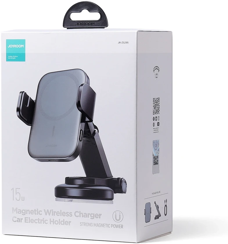 Automobilinis laikiklis-įkroviklis Joyroom JR-ZS295 15W MagSafe juodas