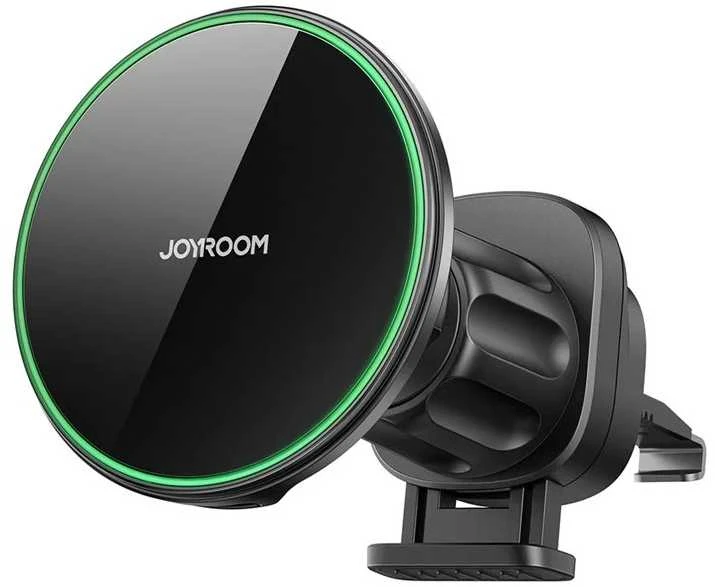 Magnetinis belaidžio automobilinio įkroviklio laikiklis Joyroom JR-ZS412 juodos spalvos