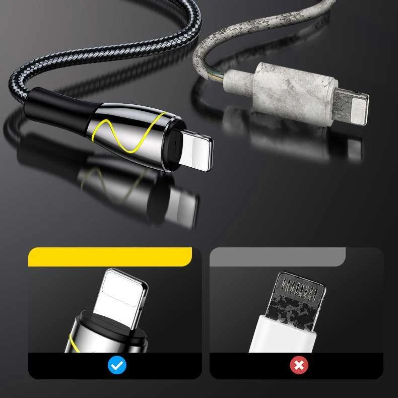 USB laidas, skirtas Lightning Joyroom S-1230K6 2.4A 1.2m (juodas)