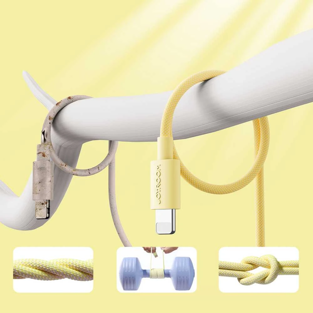 Joyroom "S-1024M13" geltonas "Type-C / Lightning" 100cm (iki 20W)
