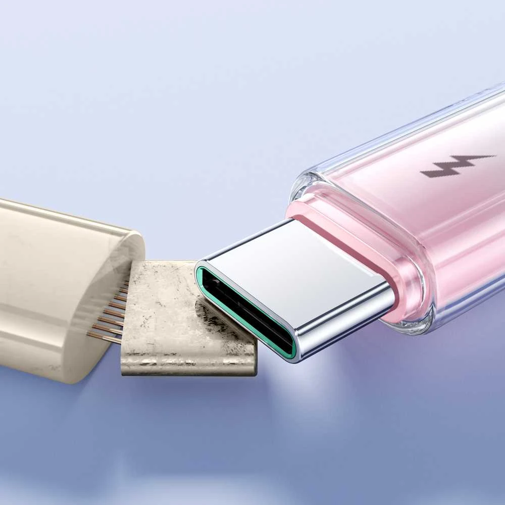 Joyroom S-A42 3A USB-A USB-C Kabelis 1.2m baltos spalvos