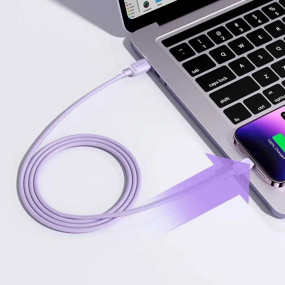 USB kabelis Joyroom (S-AL012A14) lightning (2.4A) 1.2m violetinis