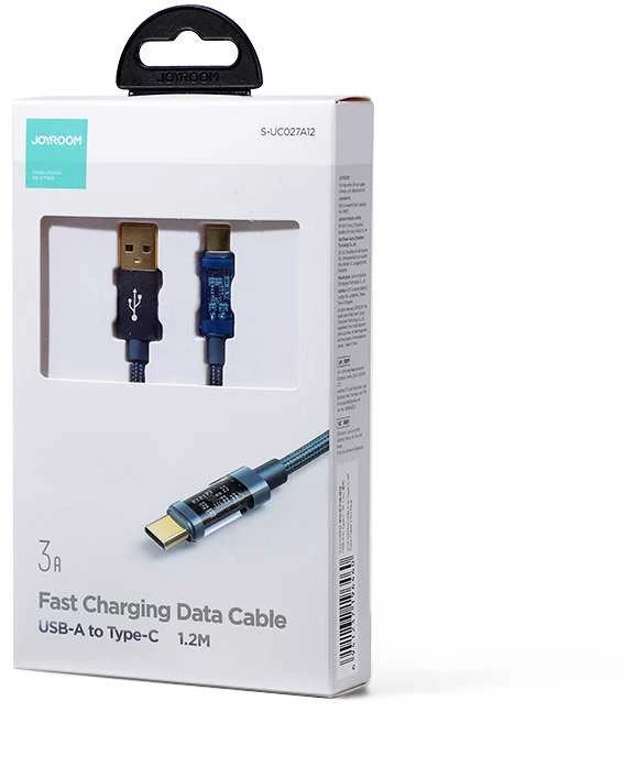 Laidas prie USB-A / Superpass / Type-C / 3A / 1.2 m Joyroom S-UC027A12 (mėlynas)