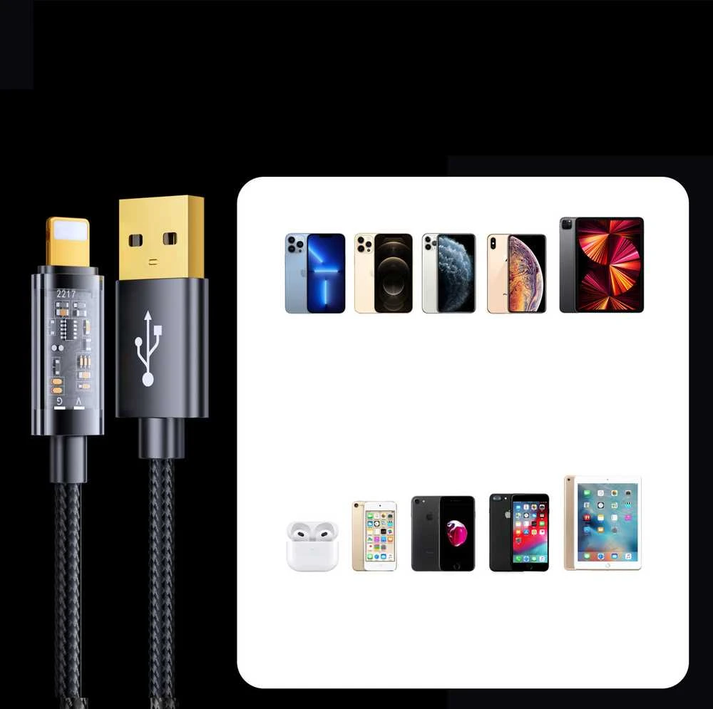 Kabelis prie USB-A / Lightning / 2.4A / 1.2 m Joyroom S-UL012A12 (juodas)