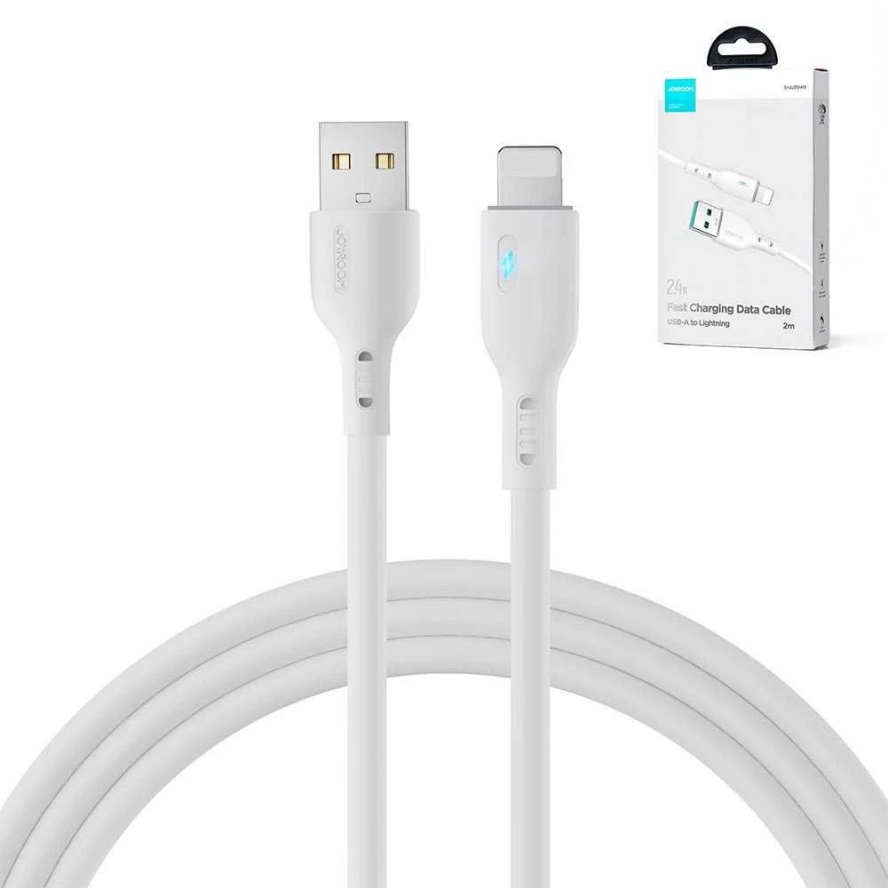 USB kabelis Joyroom (S-UL012A13) Lightning (2.4A) 2m baltas