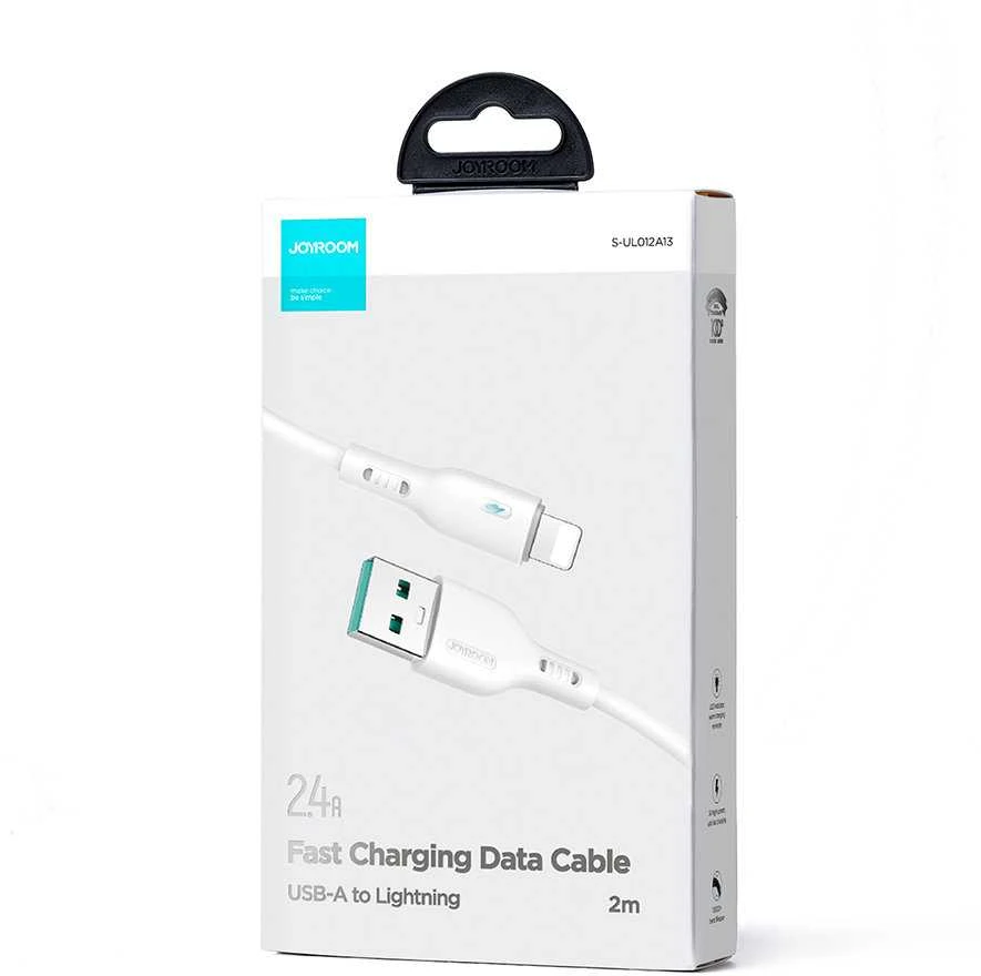 USB kabelis Joyroom (S-UL012A13) Lightning (2.4A) 2m baltas