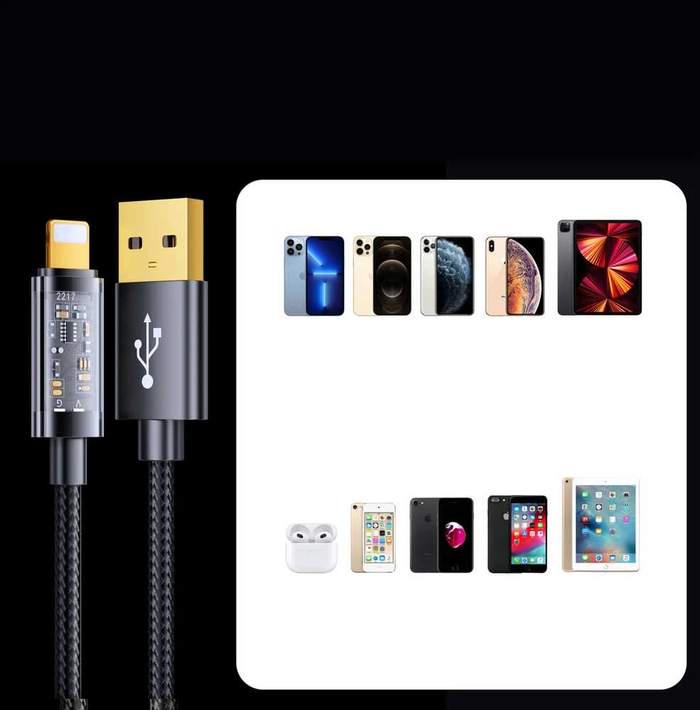 Kabelis prie USB-A / Lightning / 2.4A / 2m Joyroom S-UL012A20 (juodas)