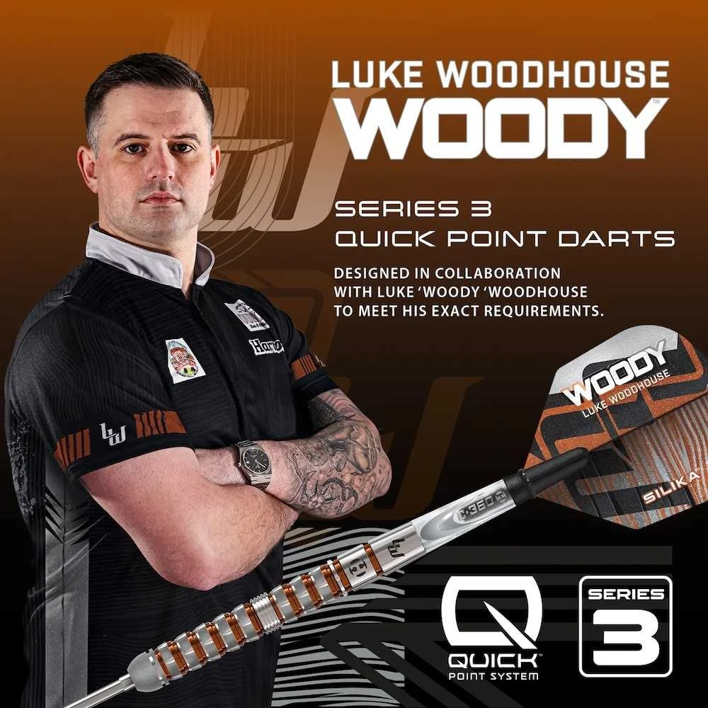 21 gramo strėlytės Harrows Luke Woodhouse Series 3 Quick 90% volframo