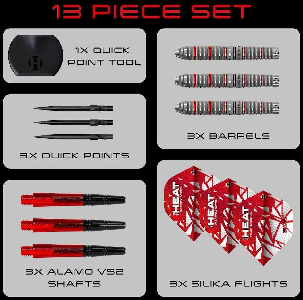24 gramų strėlytės Harrows Damon Heta Series 4 Quick 90% volframo