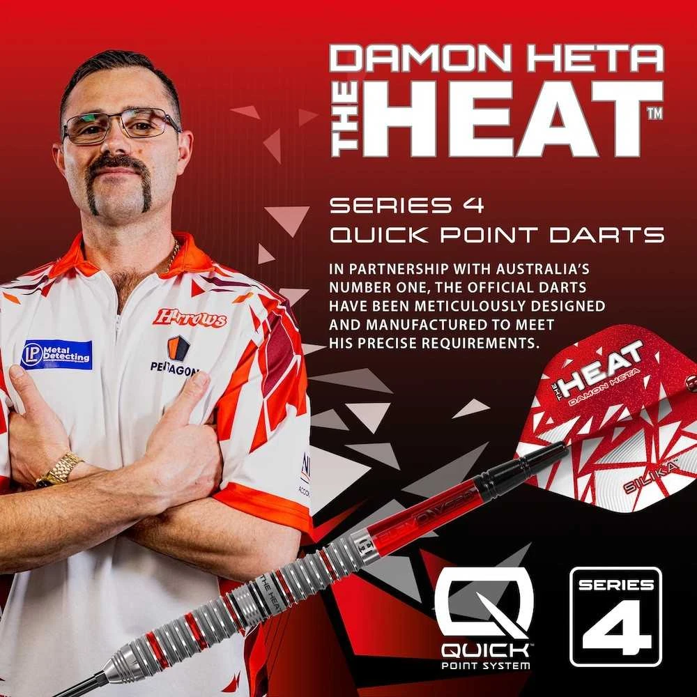 25 gramų strėlytės Harrows Damon Heta Series 4 Quick 90% volframo