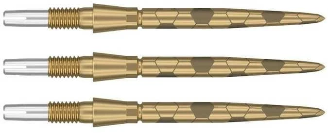 26 mm metalinės adatėlės Target Swiss Storm Onyx, geltonos